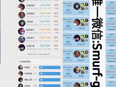 澳服lol FLEX4陪100%胜率上大师