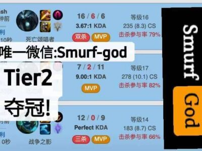 美服lolCLASH陪玩夺冠 MVP X3